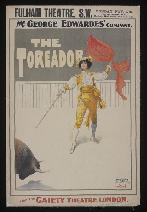 Vintage The Toreador Theatre Poster