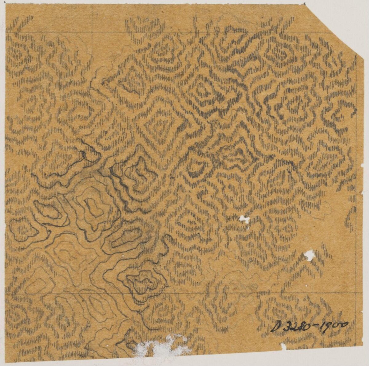 Pencil Pattern Sketch on Kraft Paper