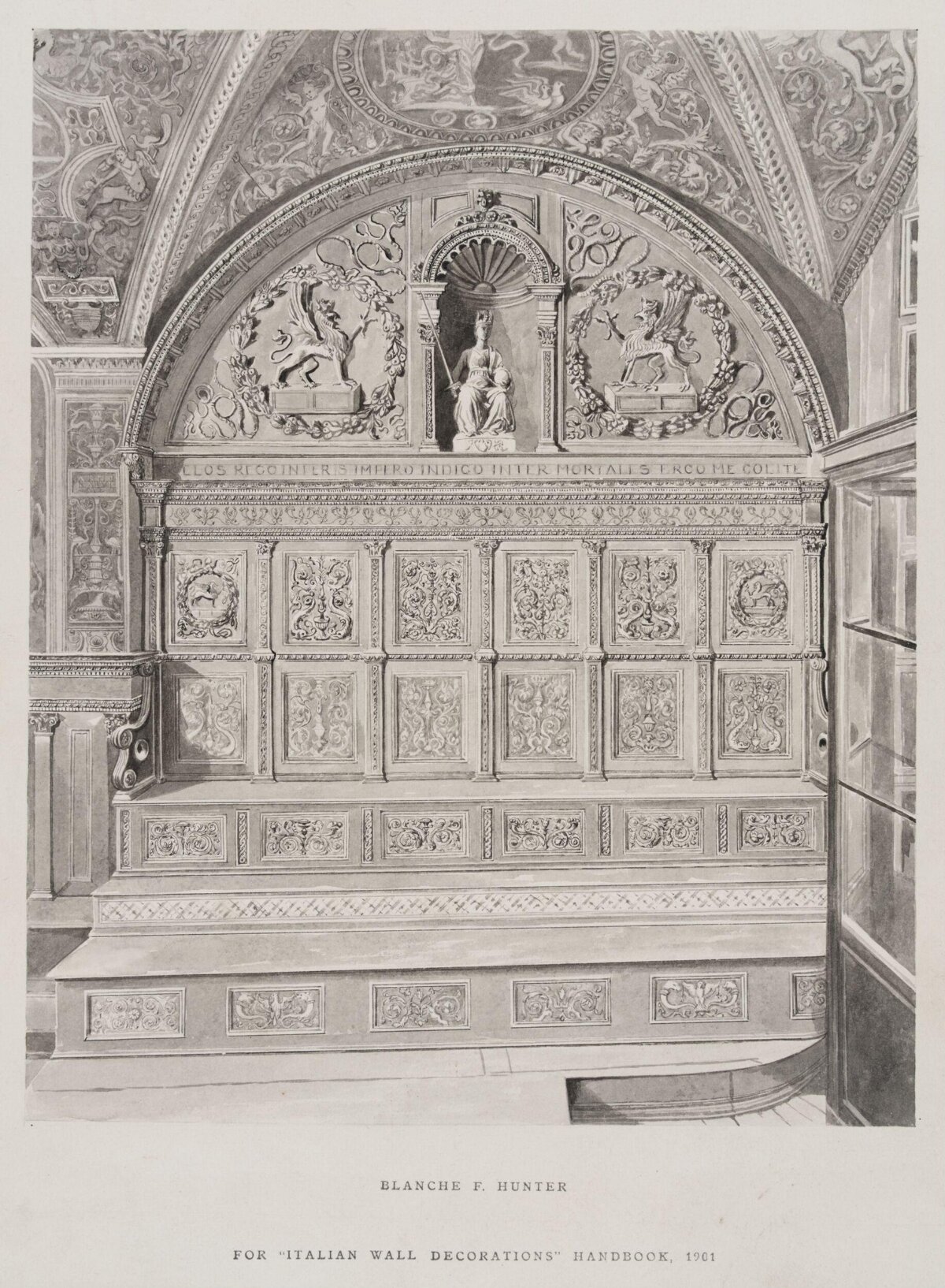 1901 Italian Wall Decoration Illustration