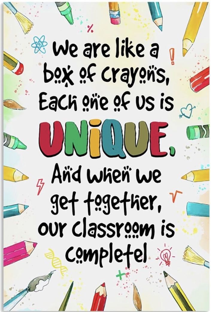 Classroom Inspirational Crayon Quote Poster