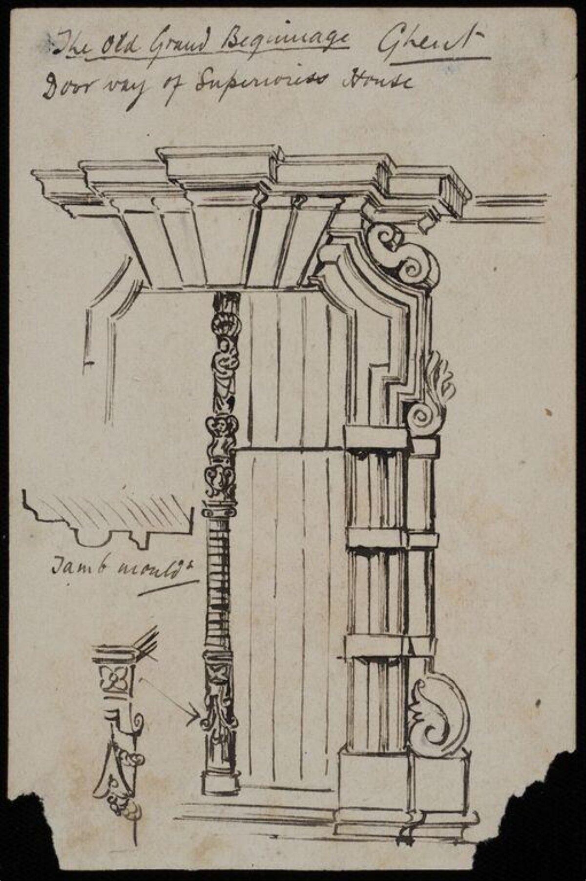 Sketch of Ghent Beguinage Doorway