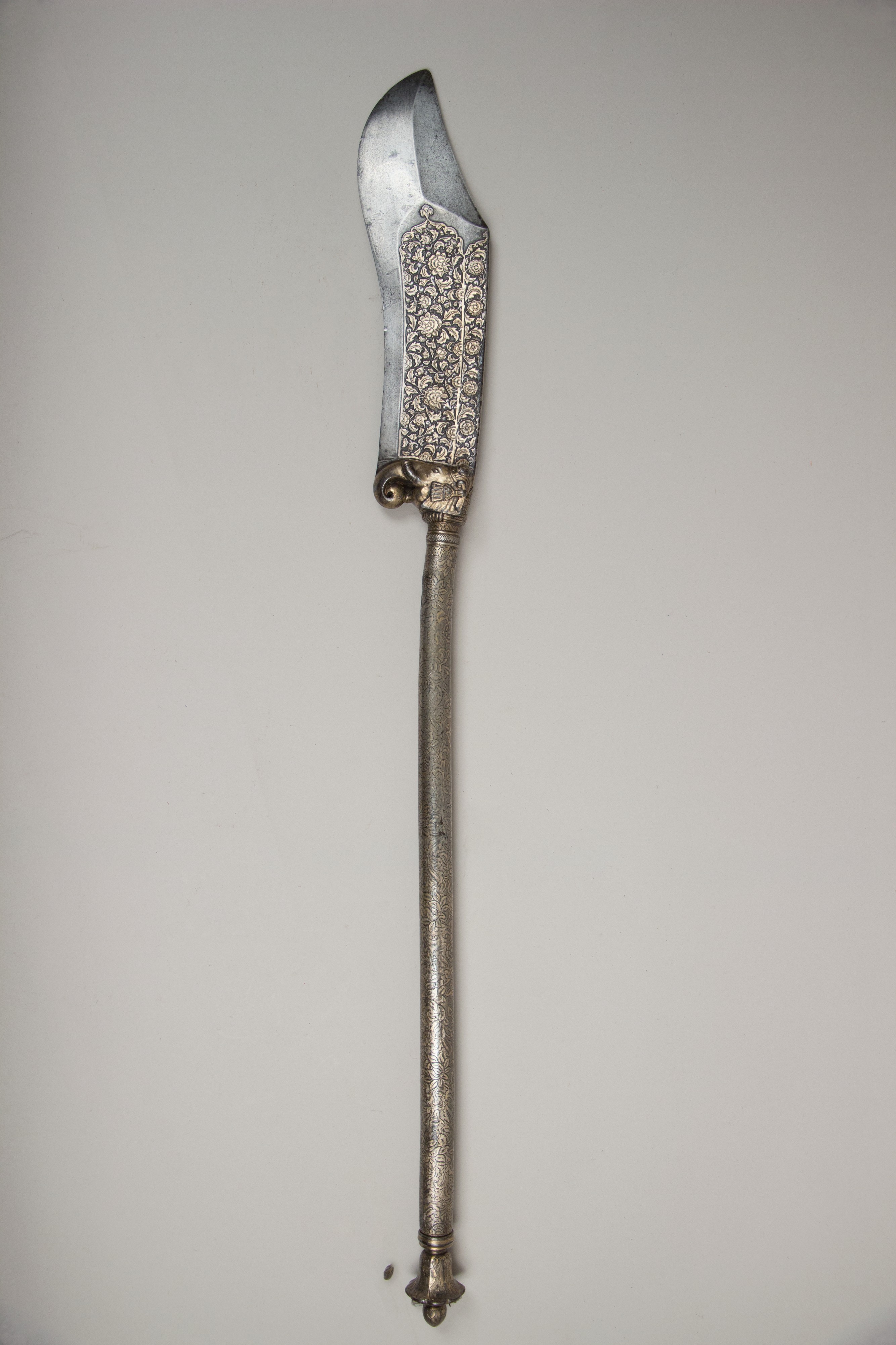 Ornately Engraved Antique Polearm