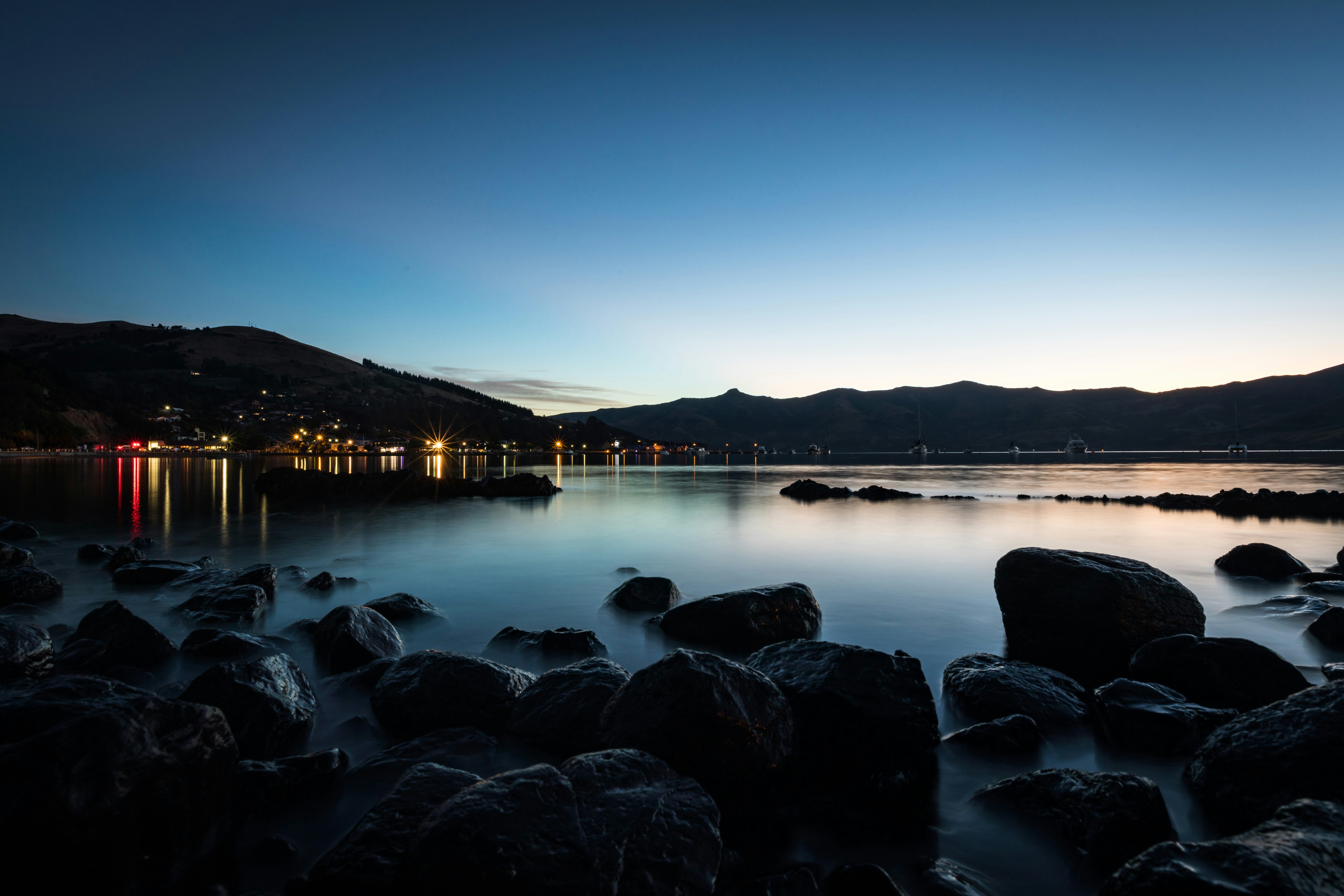 Twilight Coastal Bay View