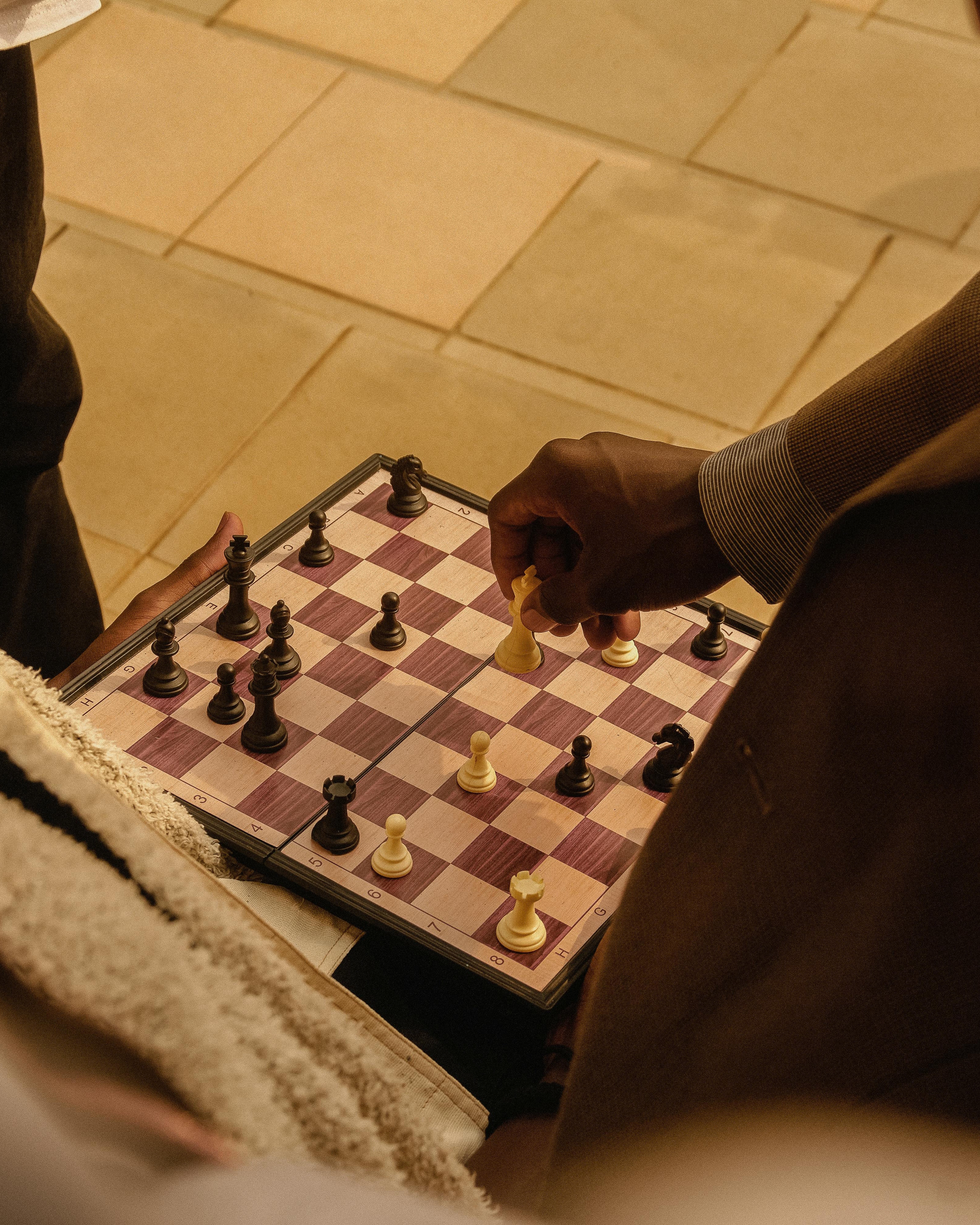 Two People Playing Chess