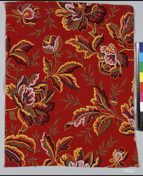Red Floral Printed Textile