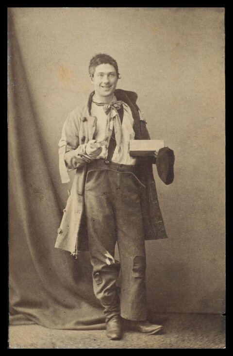 Vintage Portrait of a Working Man