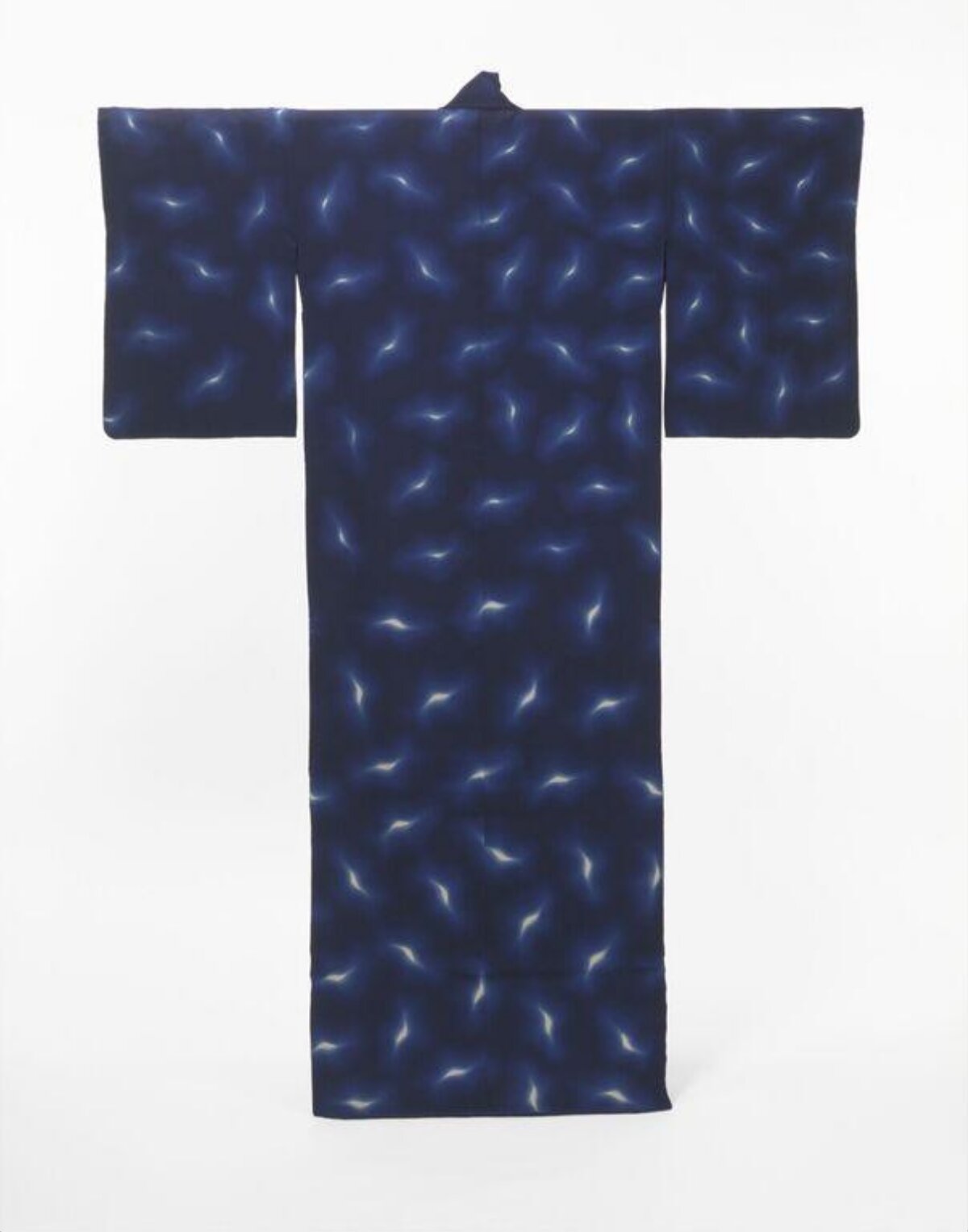 Dark Blue Patterned Japanese Kimono