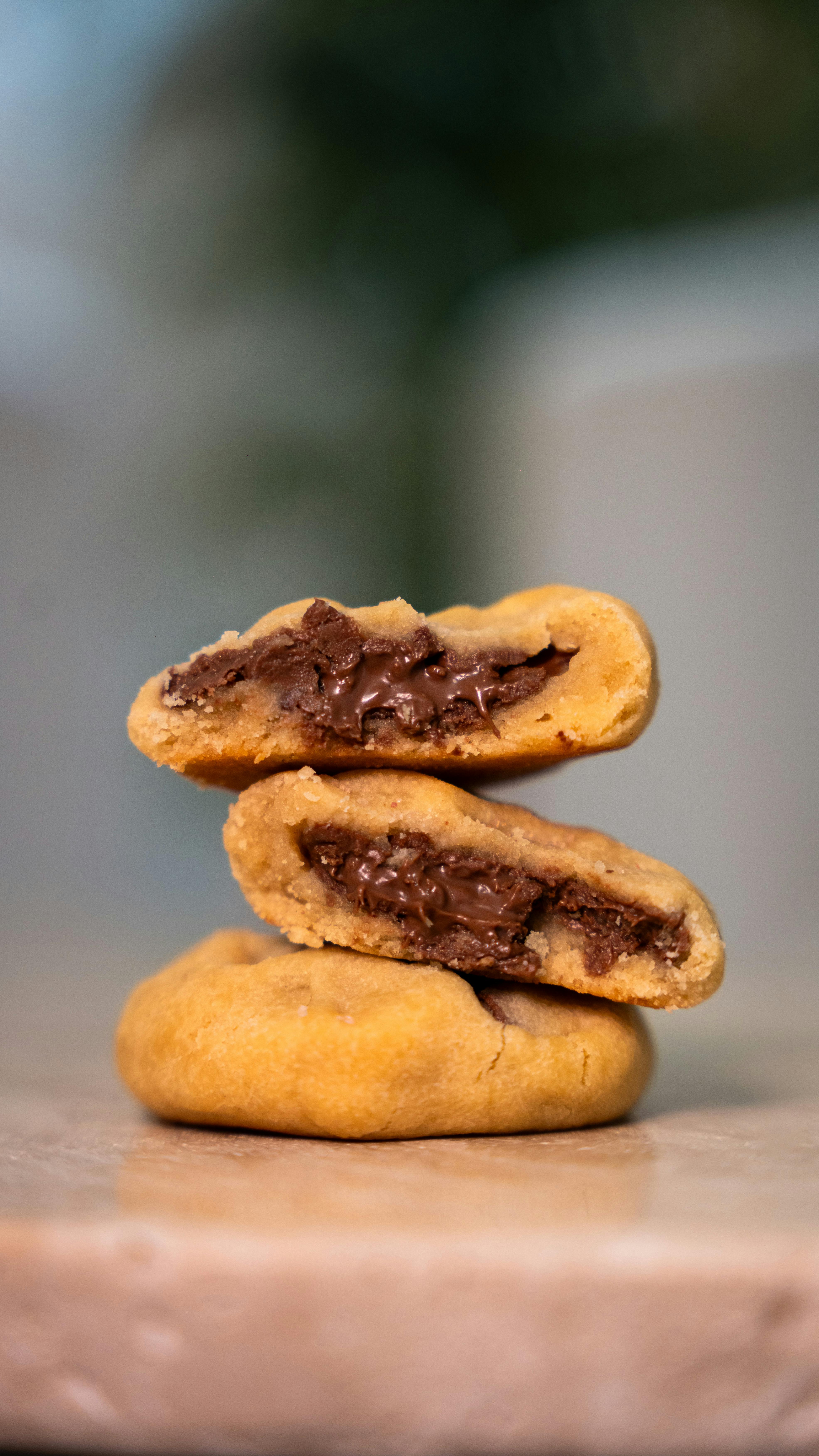 Stacked Stuffed Chocolate Cookies