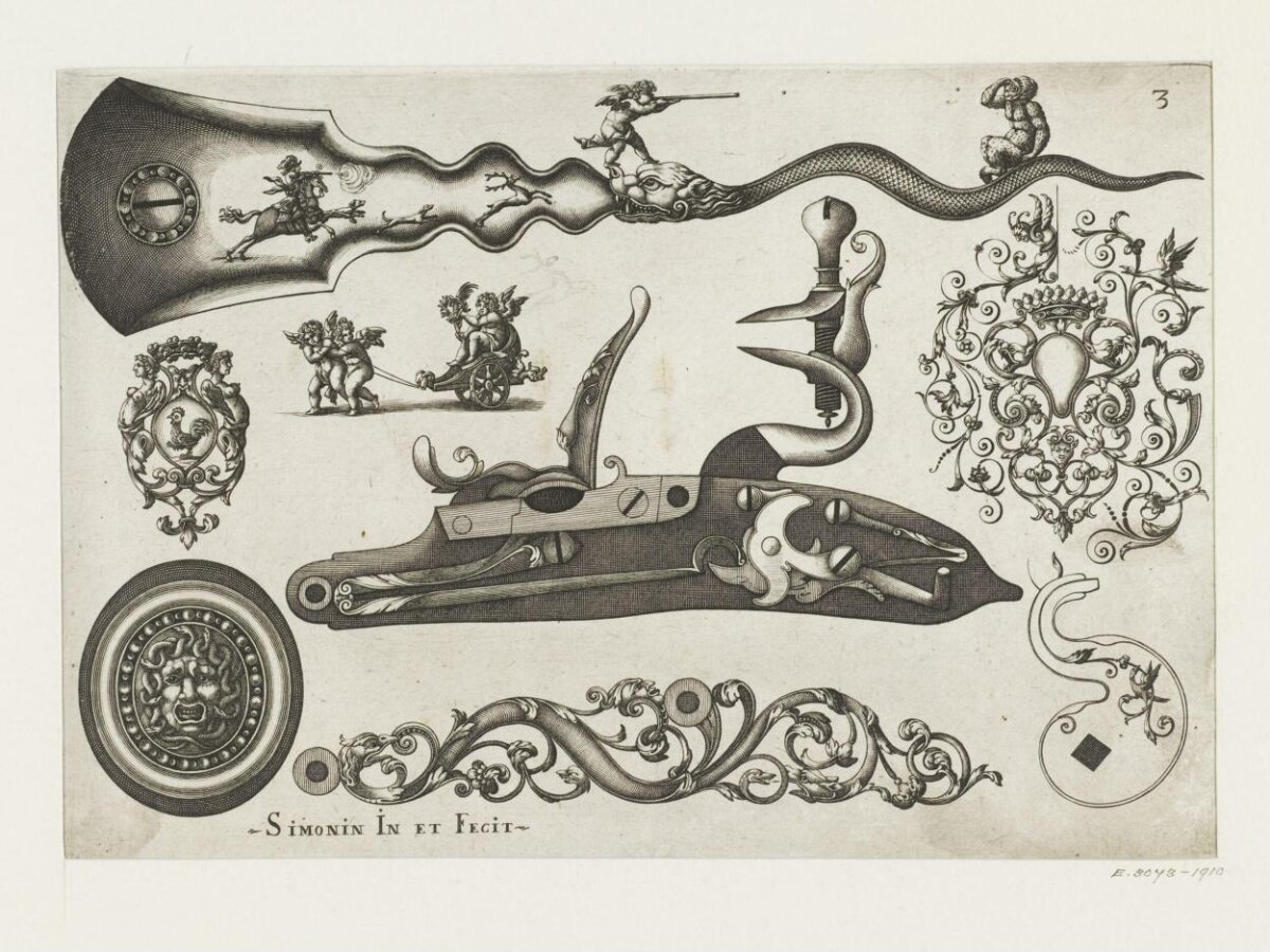 Engraved Firearm Ornament Designs