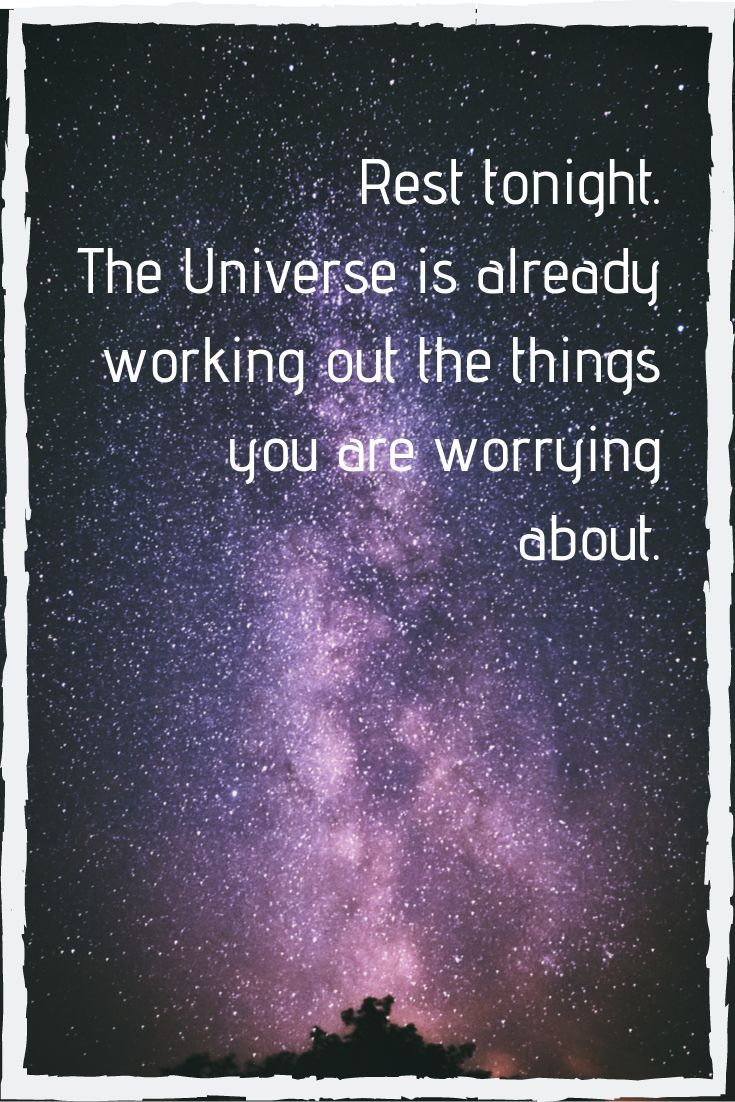 Encouraging Rest Quote on Starry Night