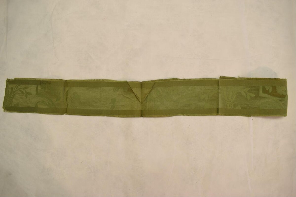 Folded Olive Green Fabric Strip