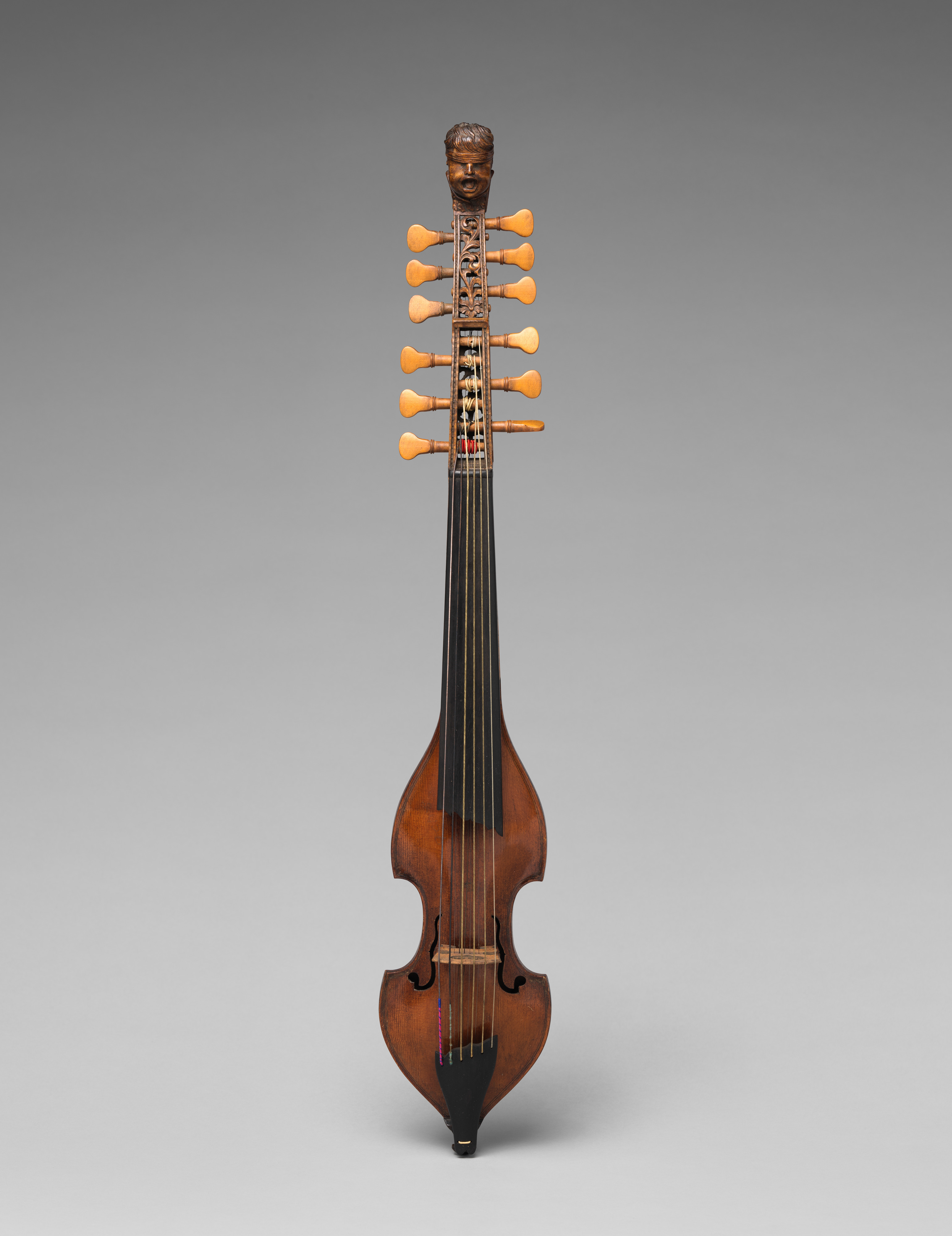 Antique Carved Head String Instrument