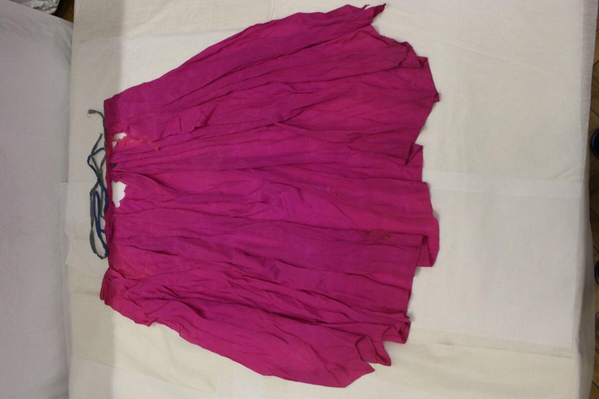 Damaged Fuchsia Long Skirt
