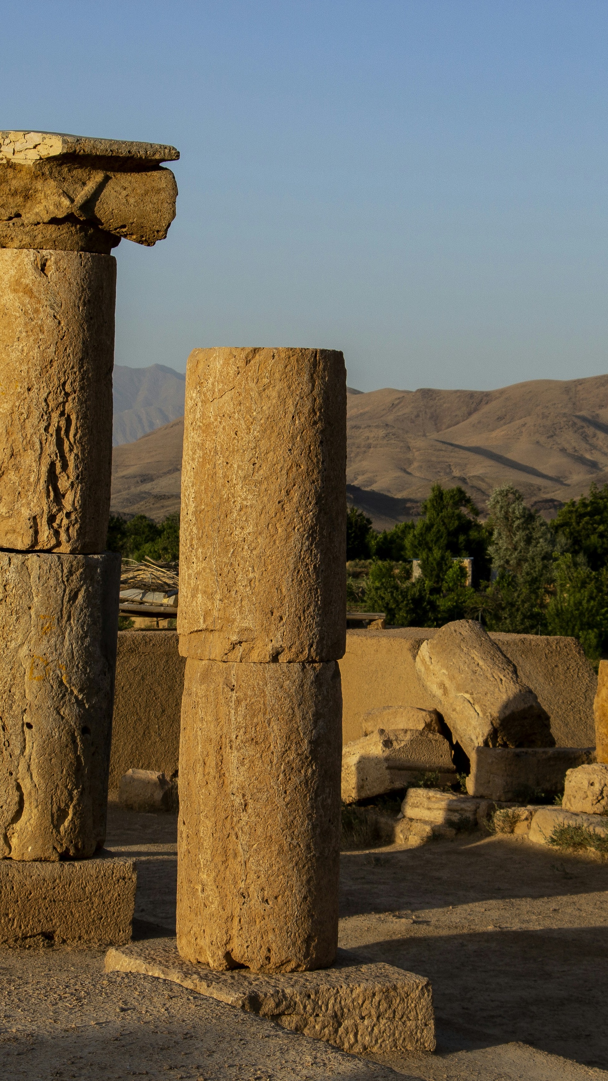 Ancient Stone Column Ruins