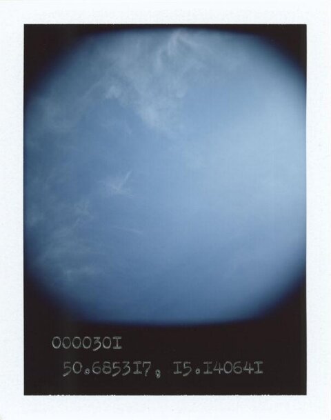 Blue Sky Polaroid Photo