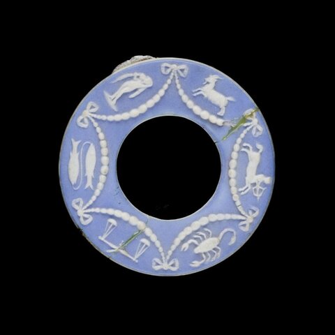 Blue Zodiac Cameo Ring Plaque