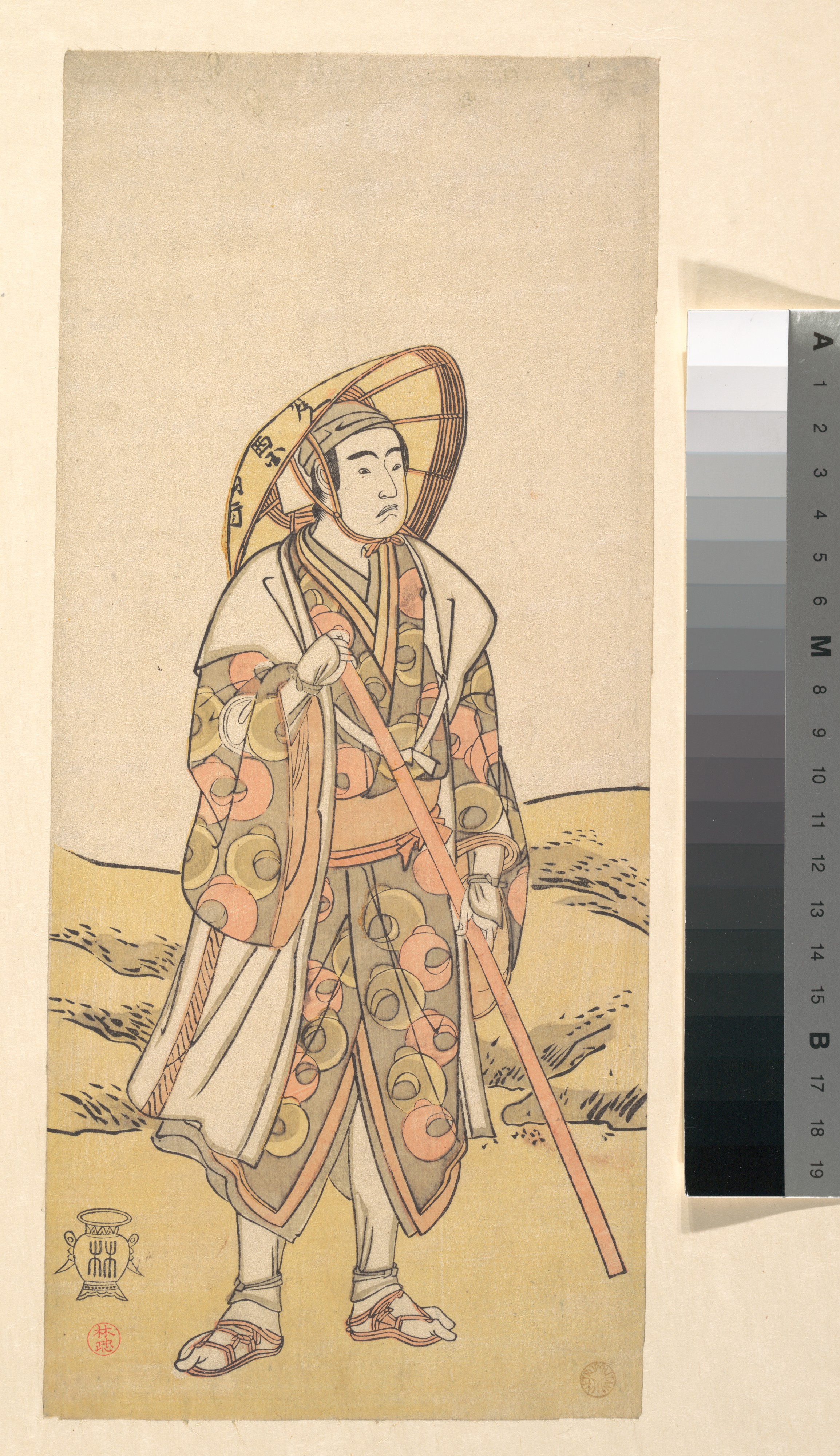 Japanese Ukiyo-e Traveling Man