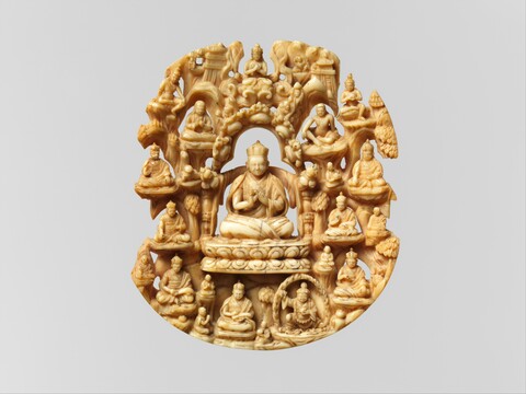 Ancient Carved Ivory Buddhist Sculpture