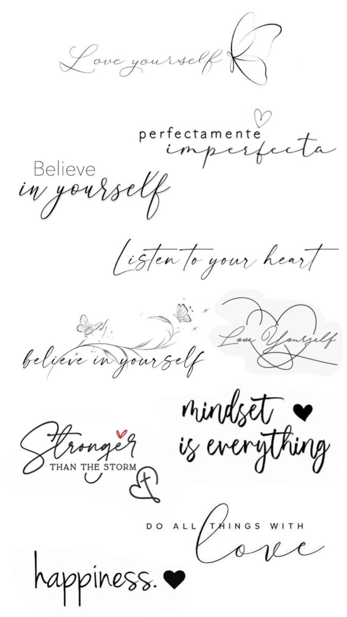 Inspirational Quote Tattoo Designs