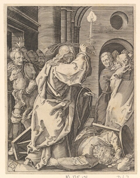 Engraving of Jesus Cleansing the Temple