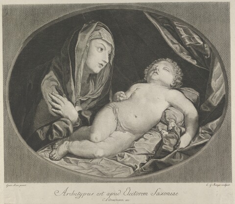 Madonna Adoring Sleeping Christ Child