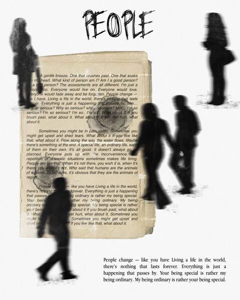 People Reflective Poetry Collage