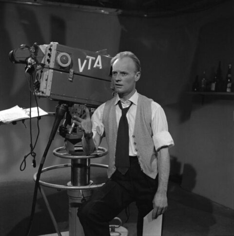 Vintage TV Broadcaster In Studio