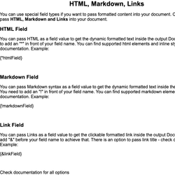 HTML, Markdown, Links