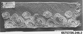 Antique Rose Pattern Lace Fragment