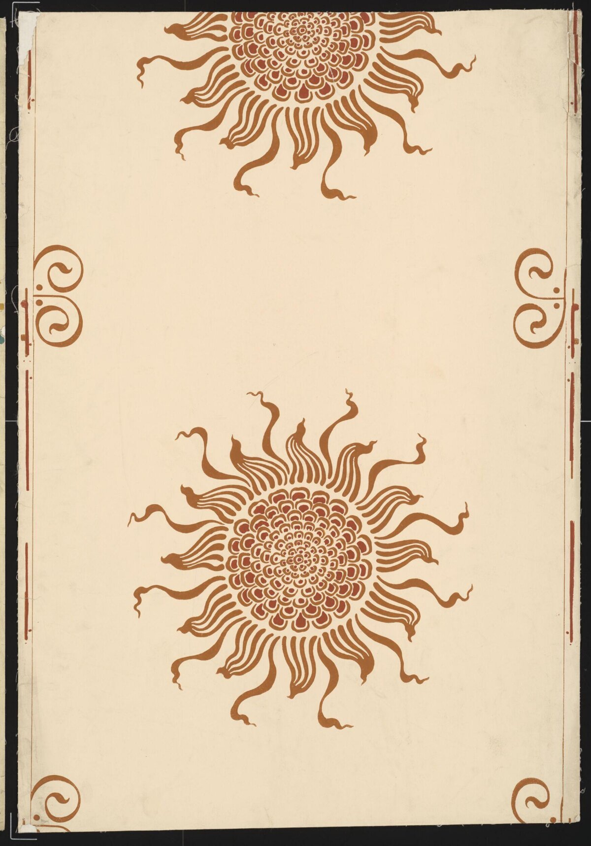 Stylized Sun Patterns on Paper