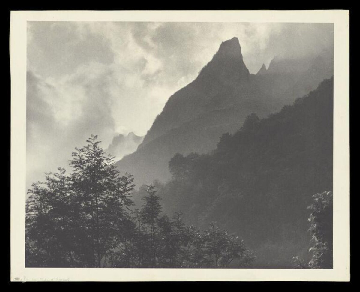 Misty Mountain Peak Landscape