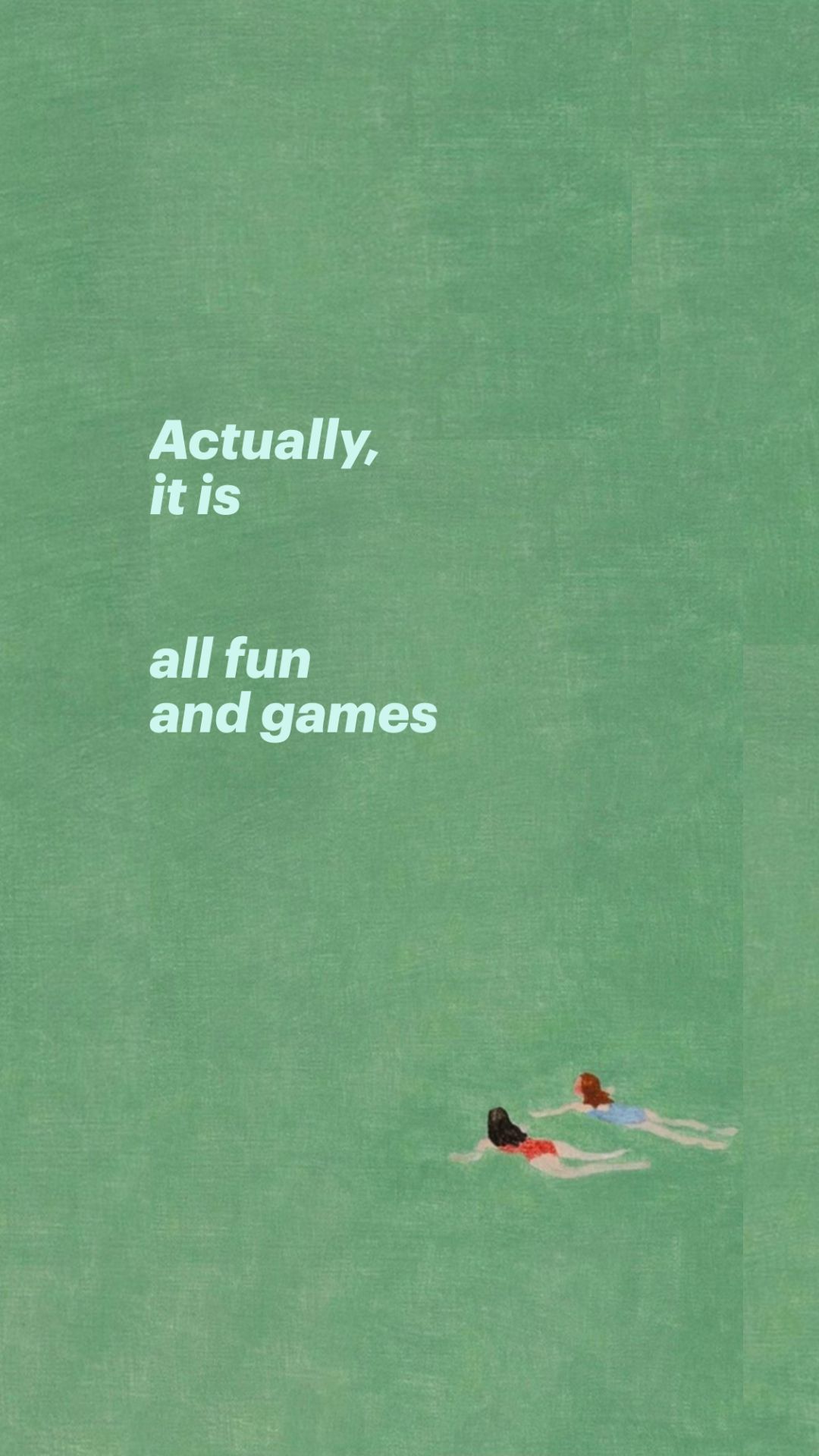 All Fun and Games Swimming Illustration