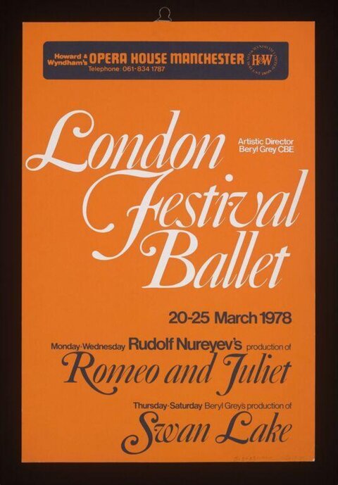 1978 London Festival Ballet Performance Poster