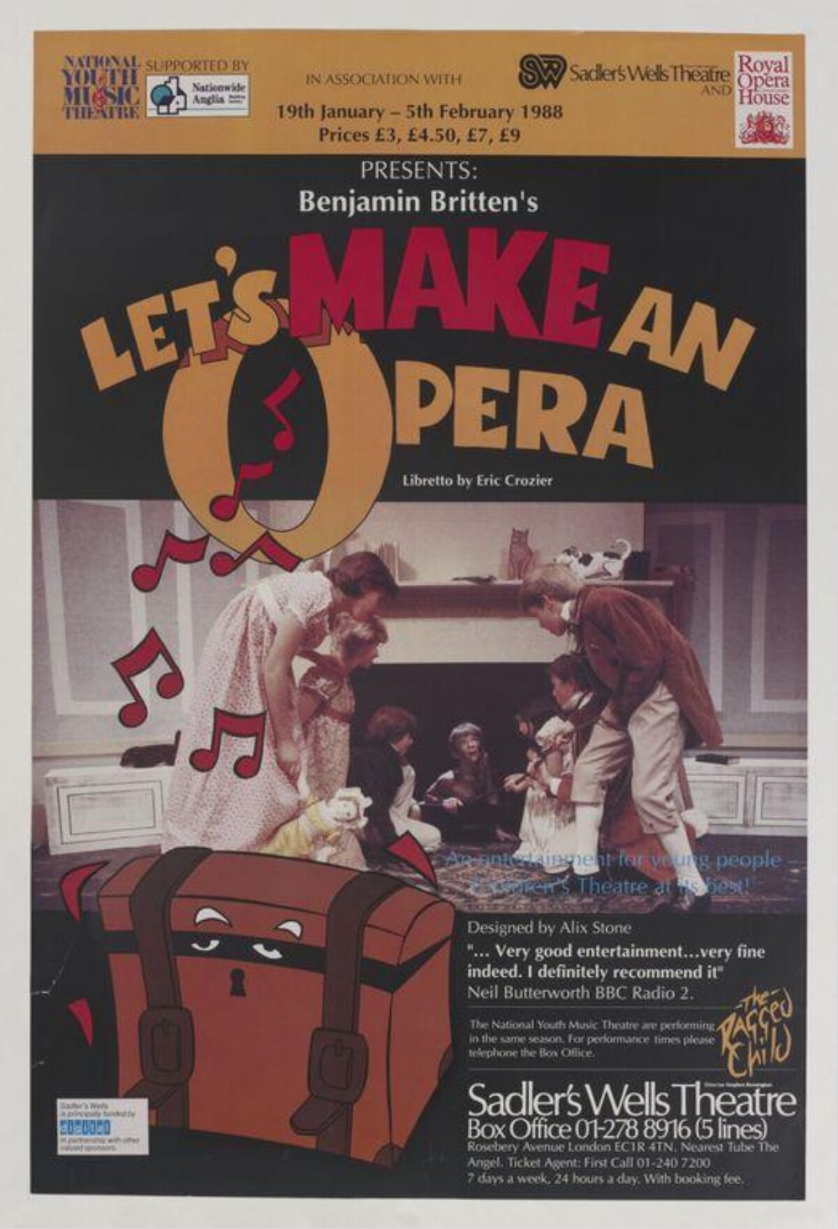 1988 Let's Make An Opera Theatre Poster