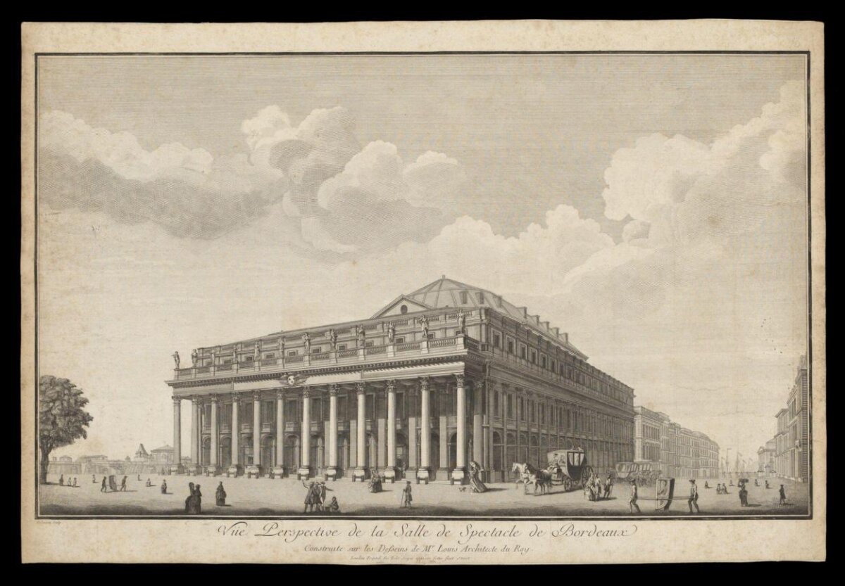 Bordeaux Theater Antique Engraving