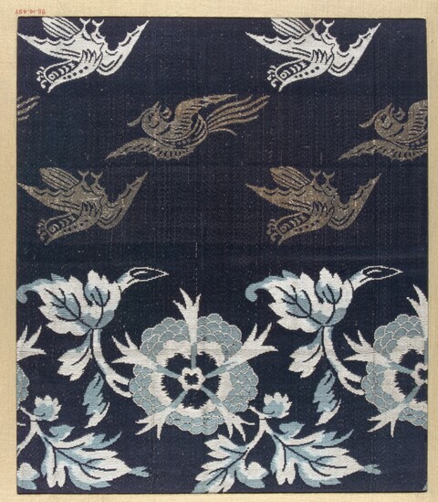 Traditional Bird And Flower Pattern Textile