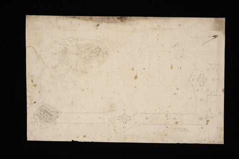 Antique Gothic Architectural Ornament Sketch