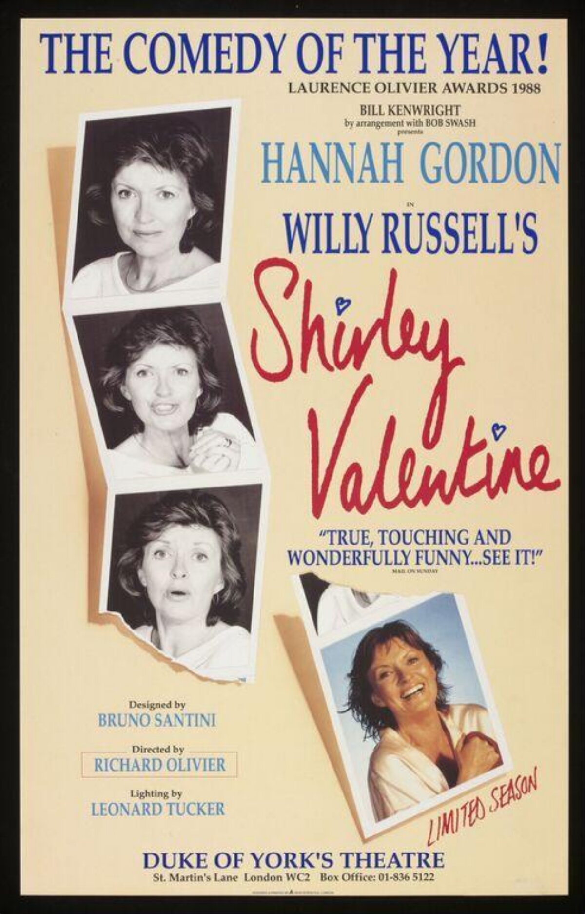 Shirley Valentine Play Poster