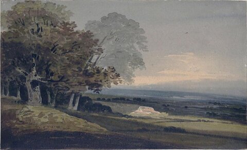 Rural Watercolor Landscape