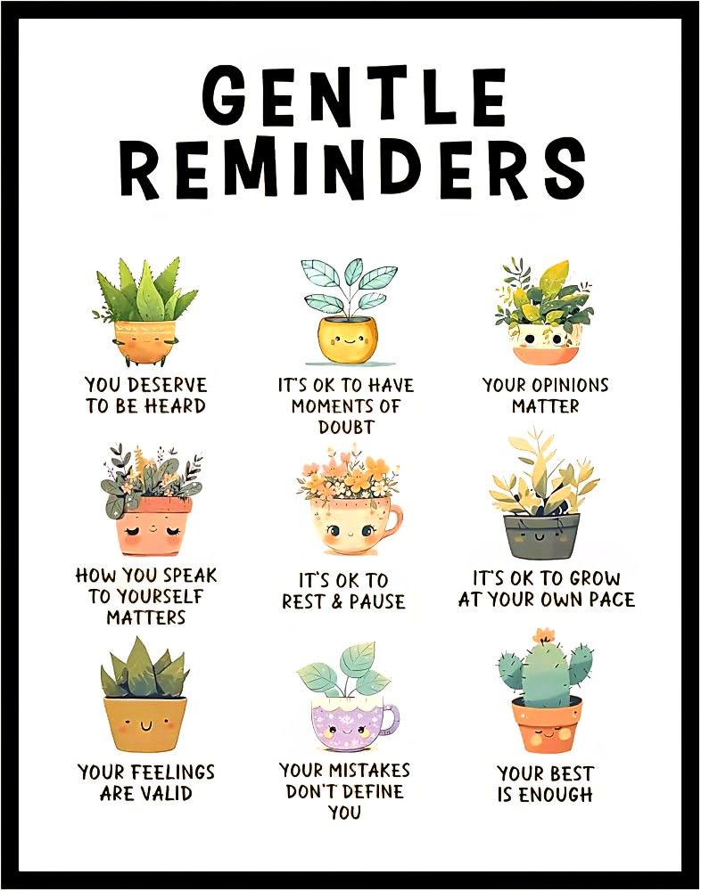 Gentle Reminders Positive Affirmations