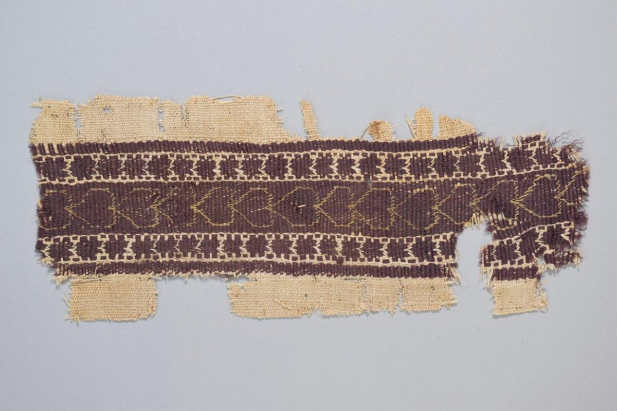 Ancient Geometric Patterned Textile Fragment