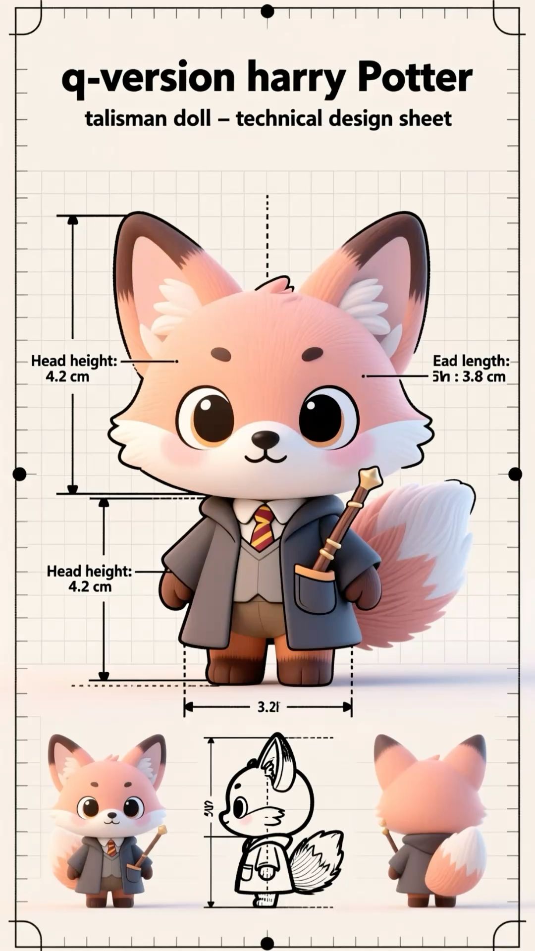 Q-version Harry Potter Talisman Doll Design Sheet