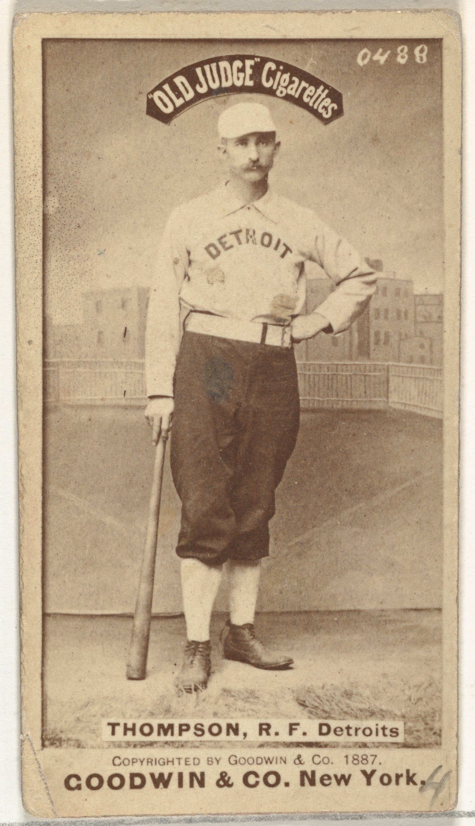 1887 Detroit Baseball Player Cigarette Card