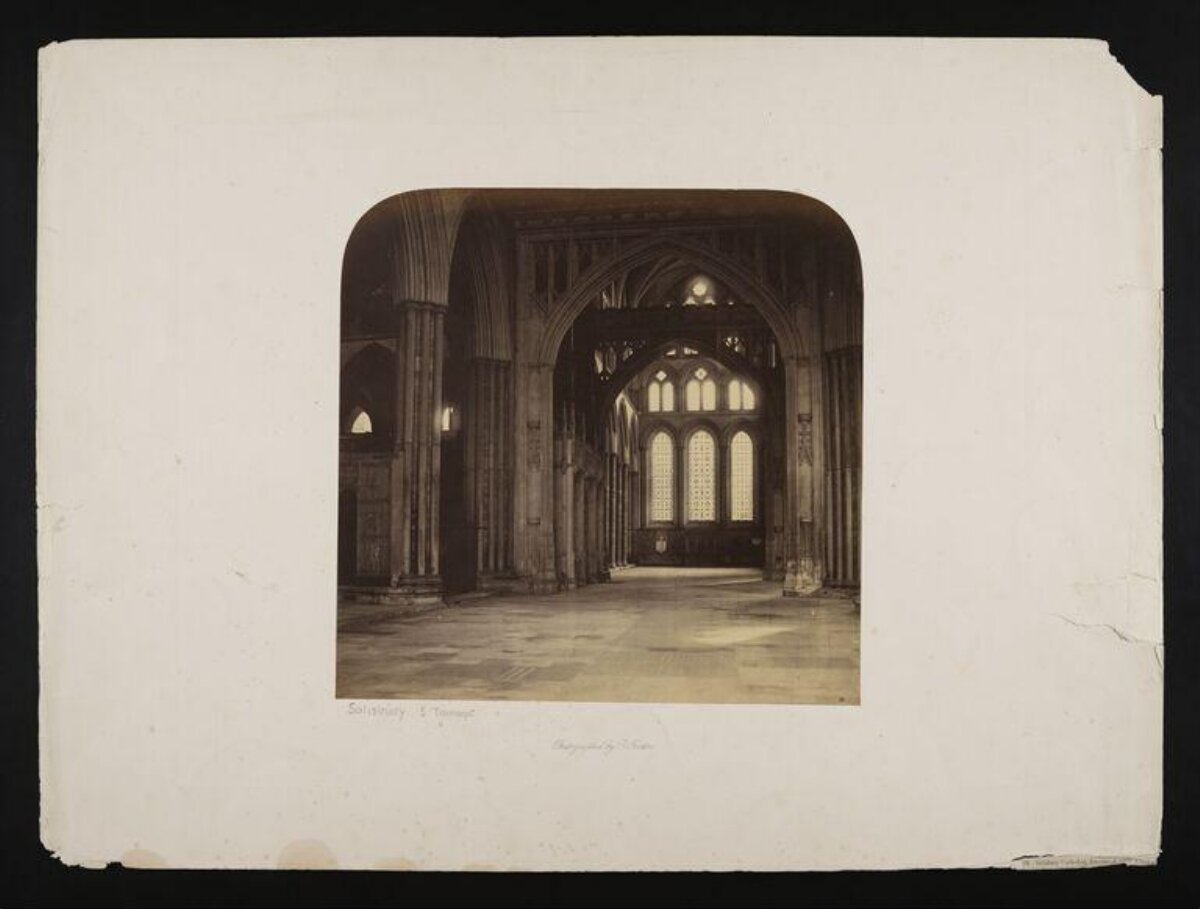 Salisbury Cathedral Interior Old Photo