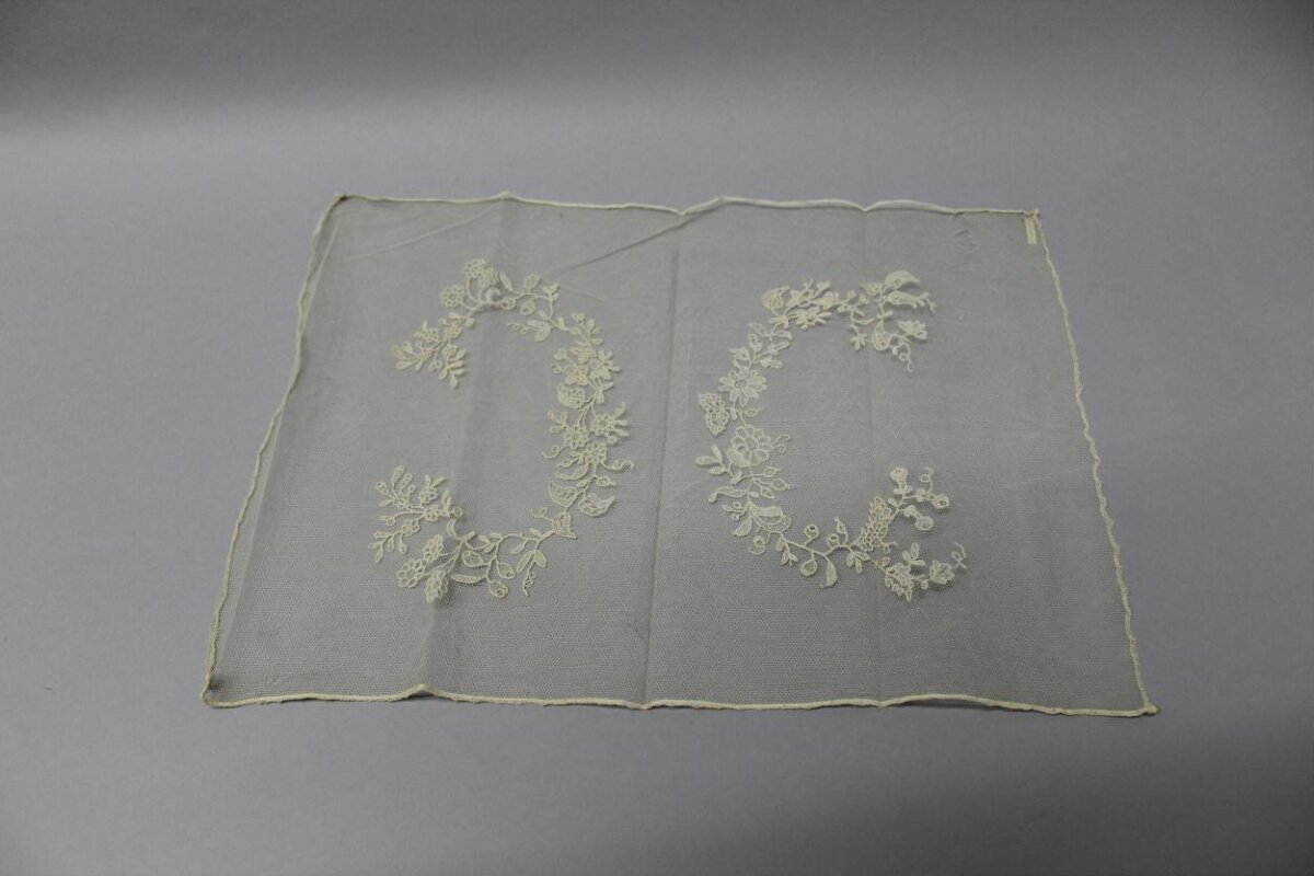 Antique Floral Embroidered Lace
