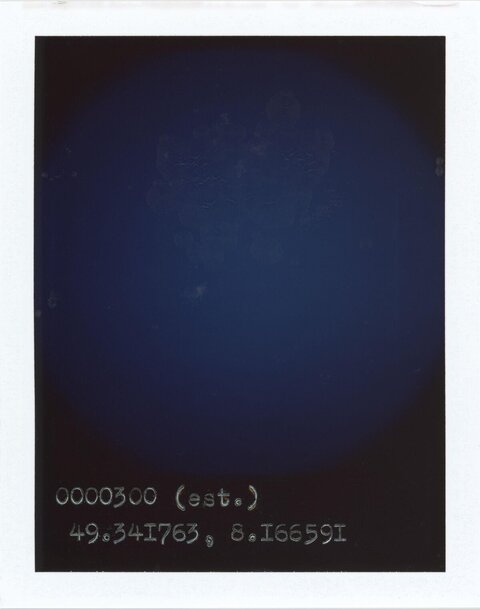 Dark Polaroid with Coordinate Text