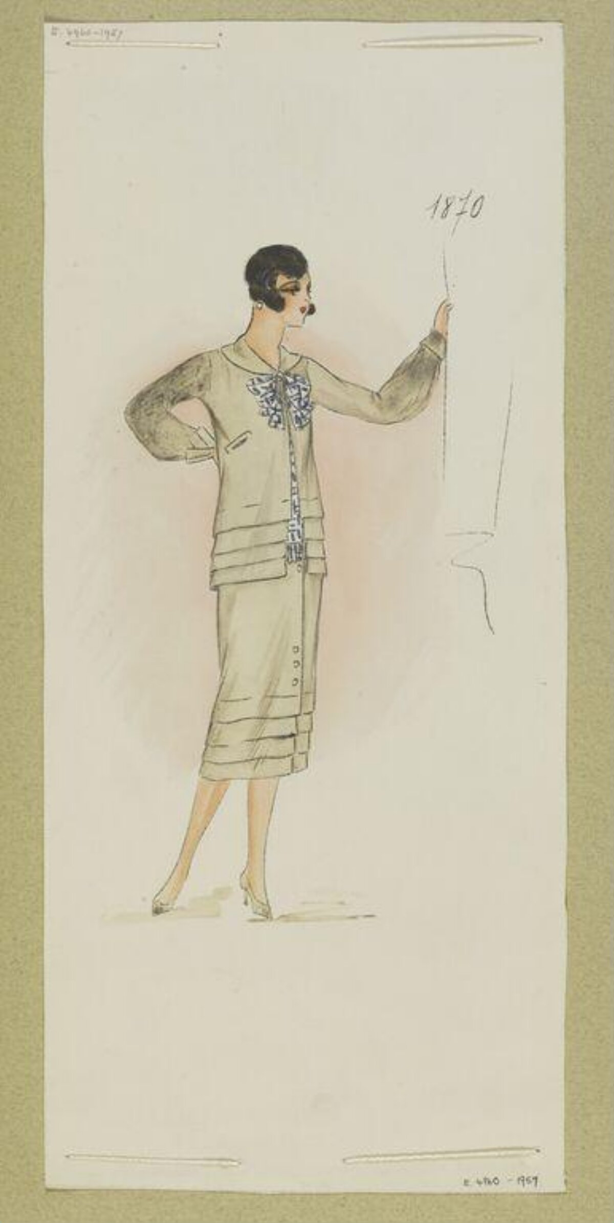 Vintage 1920s Dress Fashion Sketch