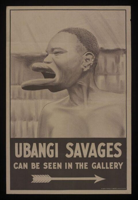 Vintage Ubangi Savages Exhibition Poster