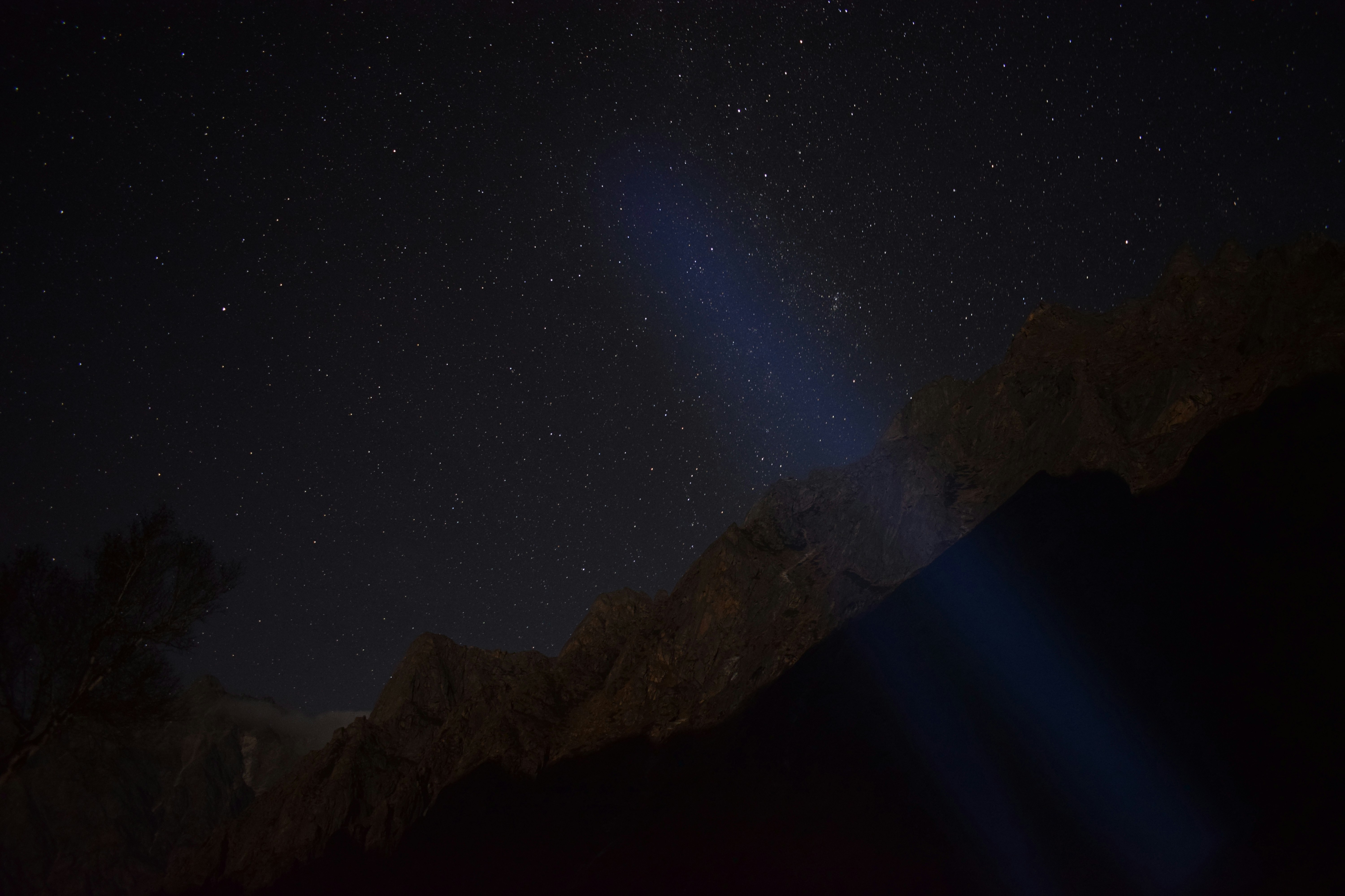 Starry Night Over Mountain Range