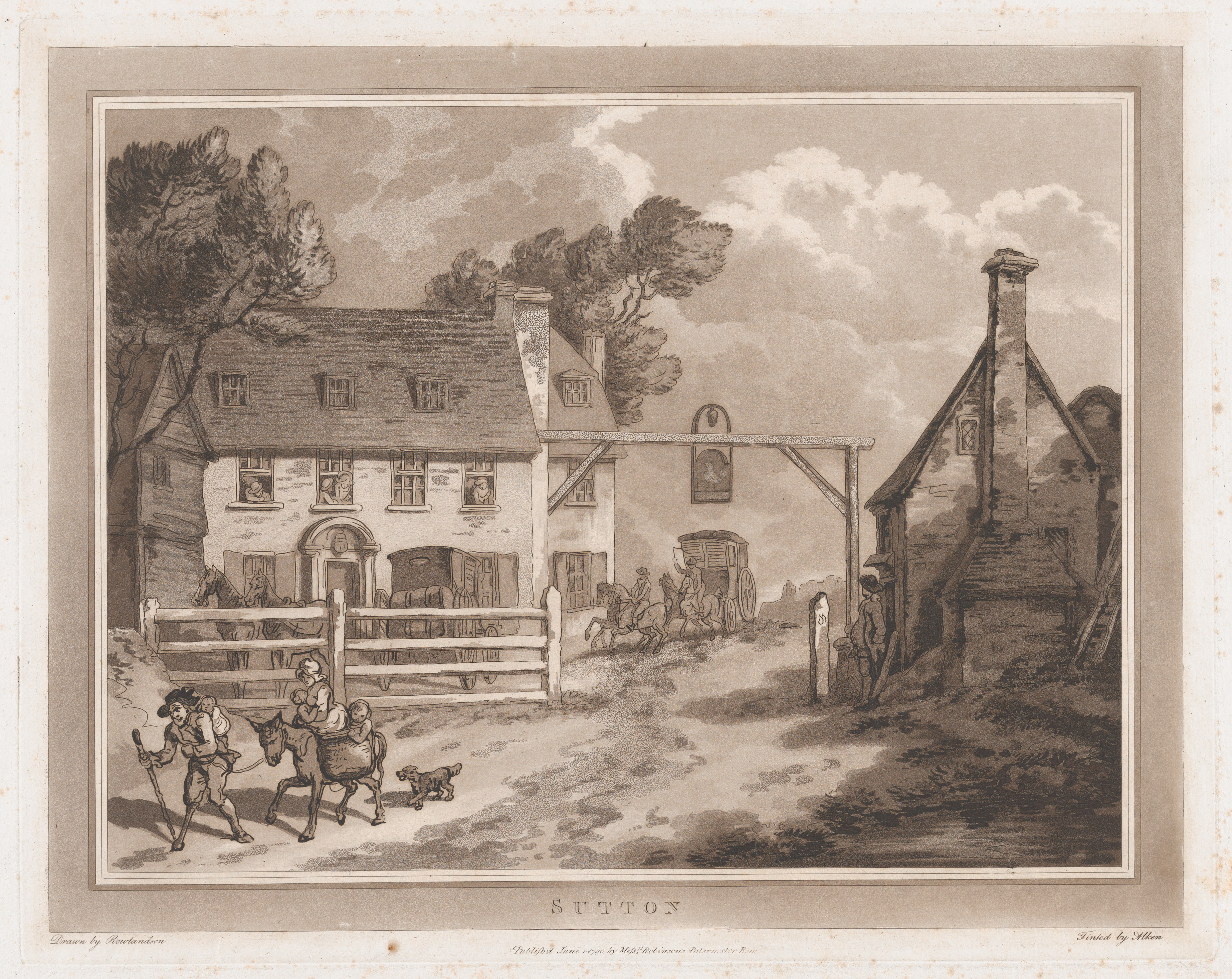 Sutton Roadside Village Scene